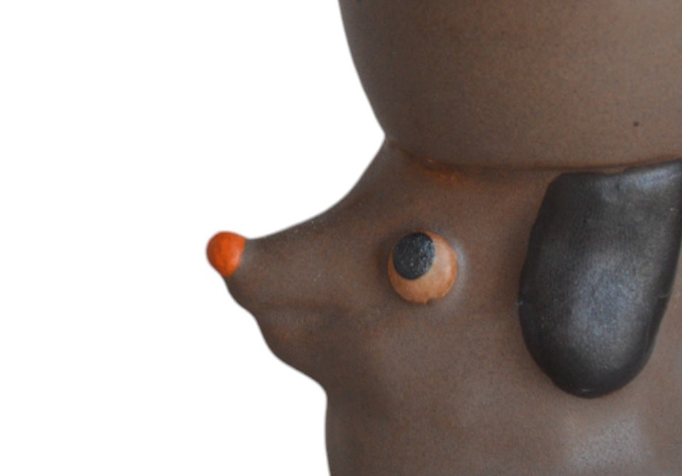 Dog Cup Sculpture~ Brown
