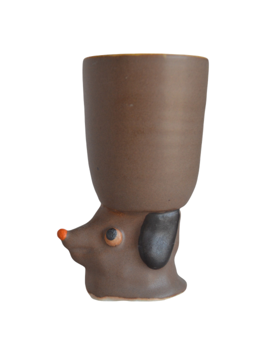 Dog Cup Sculpture~ Brown