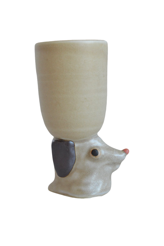 Dog Cup Sculpture~ Oatmeal