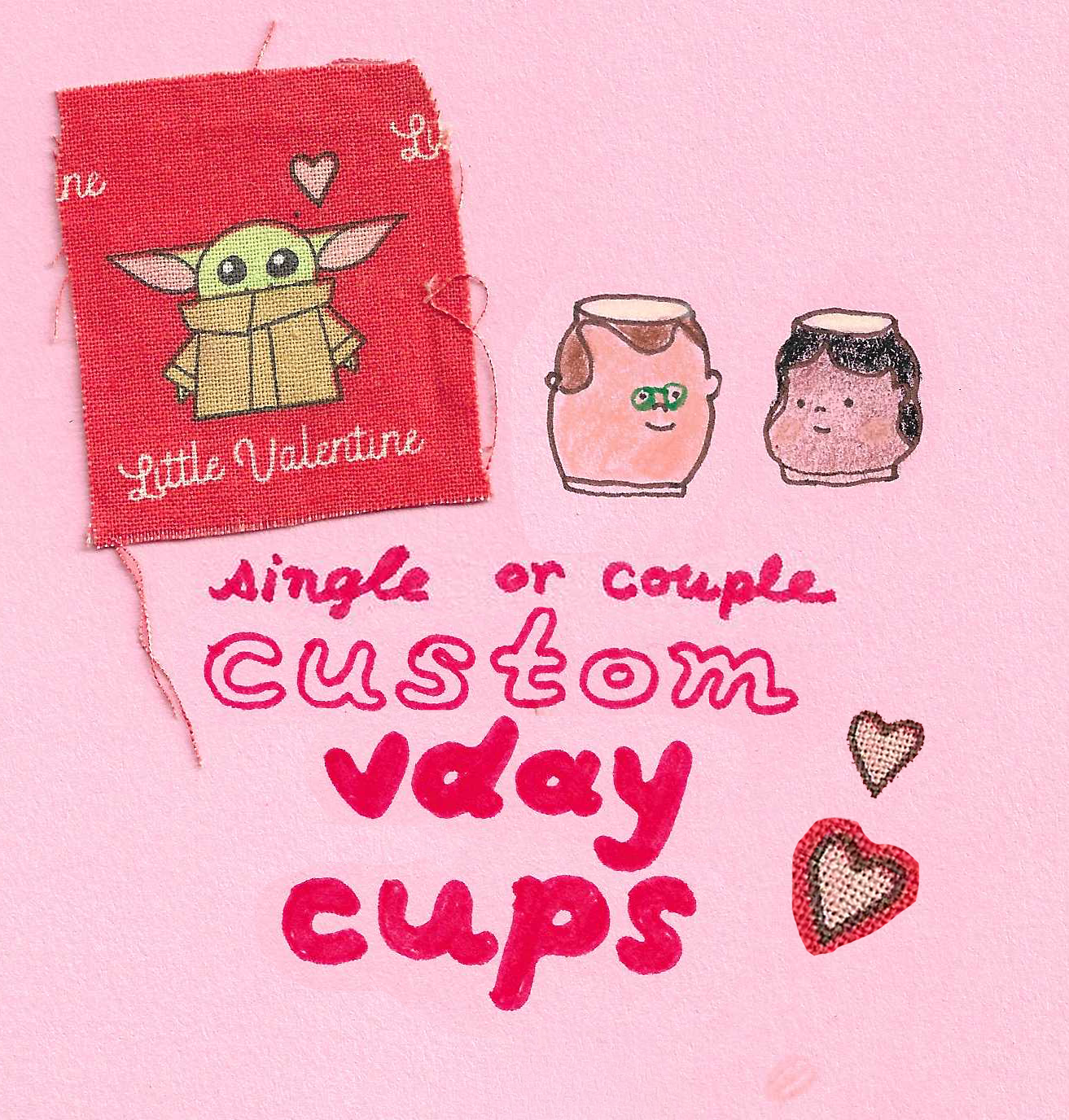 Custom Vday Couple Cups